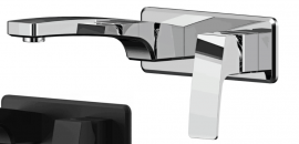 COCO BLACK WALL MIXER WITH SPOUT